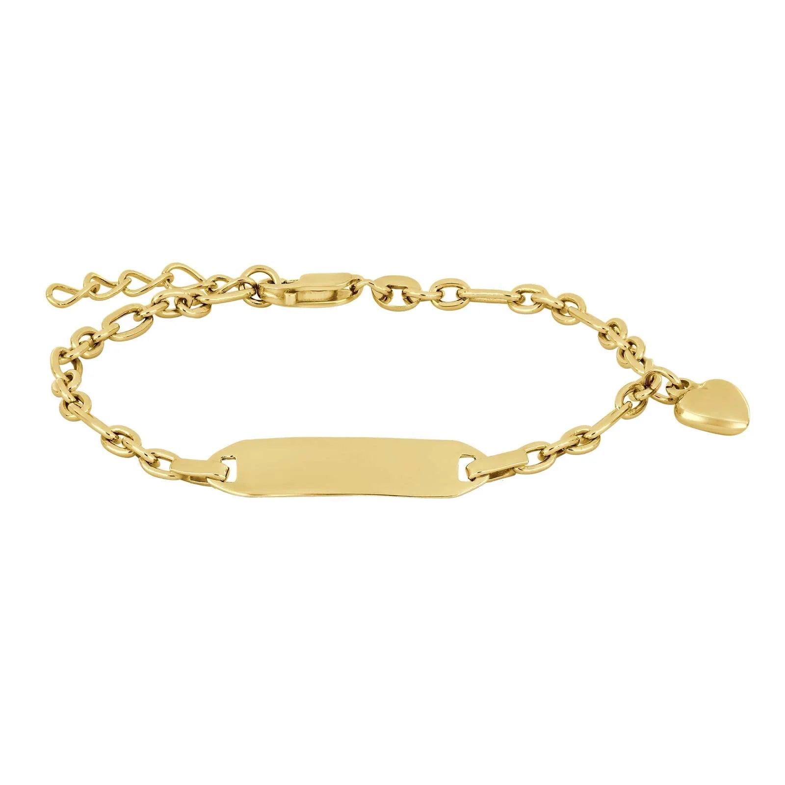 Sølvarmbånd m/plade og hjerte - Urma.dk