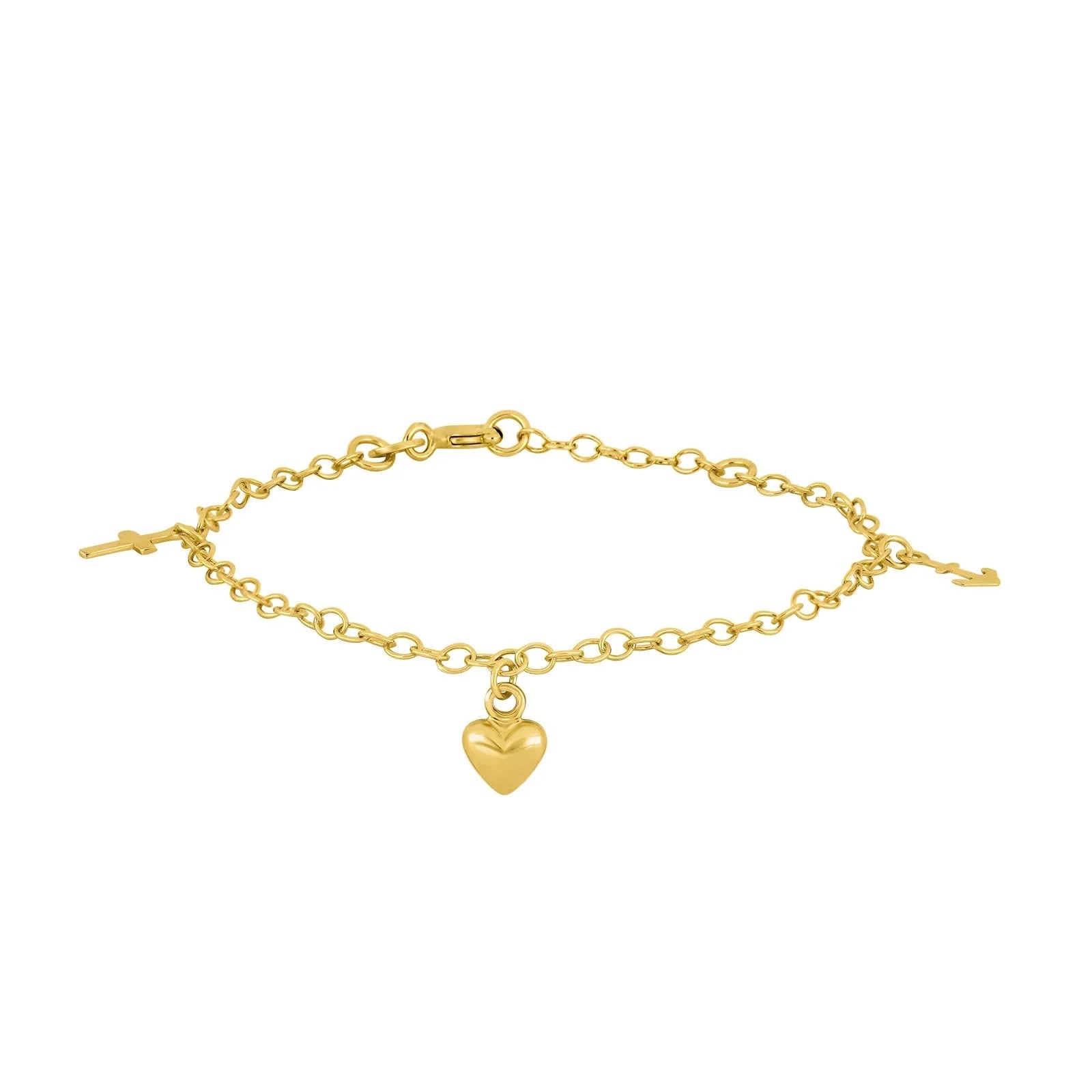 Sølvarmbånd m/tro, håb og kærlighed - Urma.dk