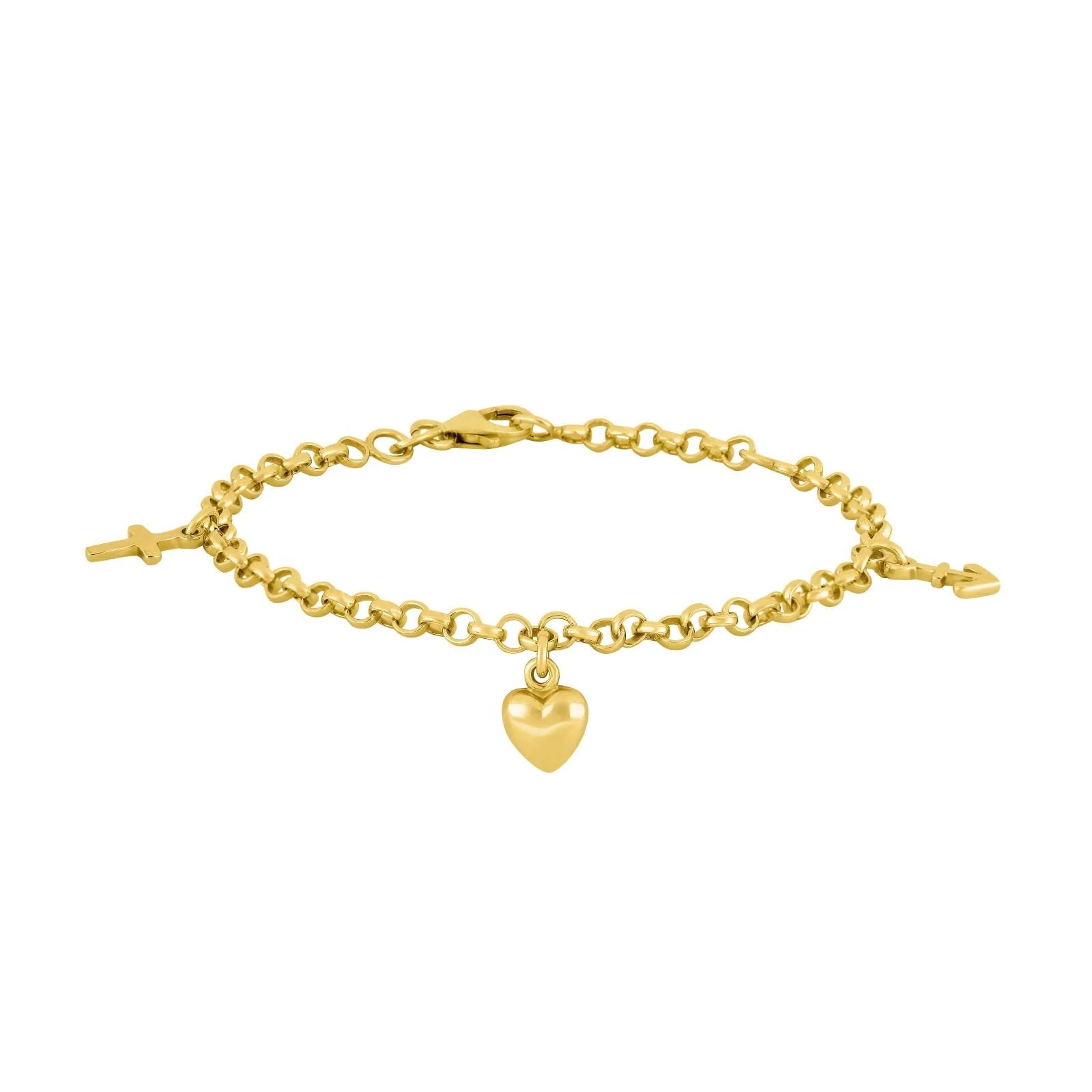 Sølvarmbånd m/tro, håb og kærlighed - Urma.dk