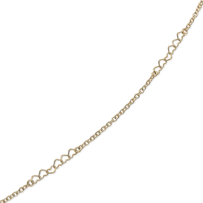 Sølvforgyldt ankelkæde F18190910 - Urma.dk