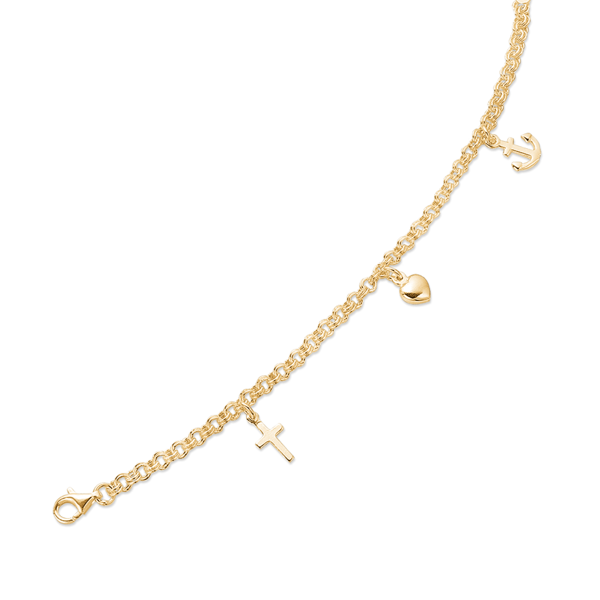 Sølvforgyldt armbånd F15190809 - Urma.dk