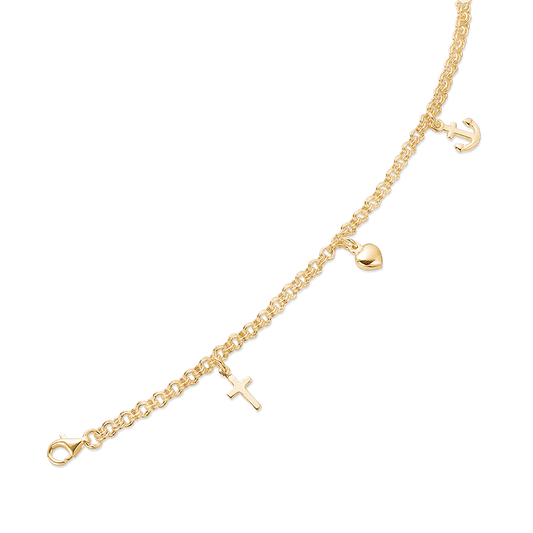 Sølvforgyldt armbånd F15190809 - Urma.dk