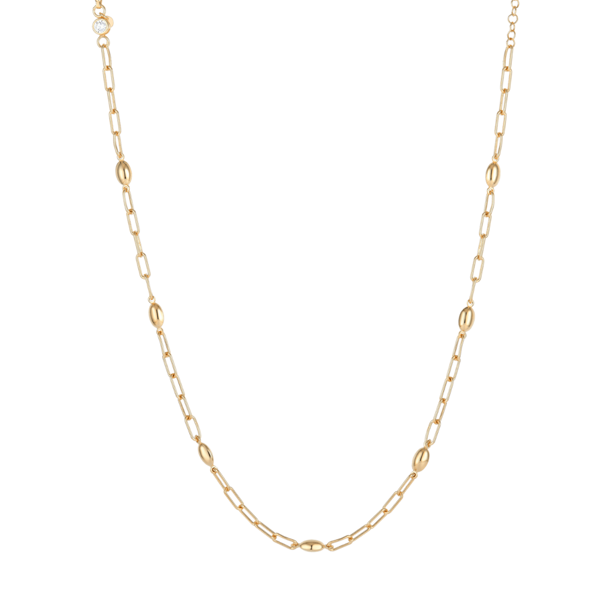 Sølvforgyldt collier F16190075 - Urma.dk