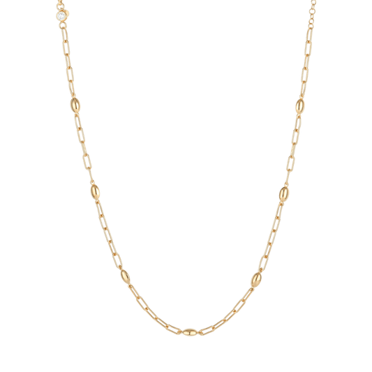 Sølvforgyldt collier F16190075 - Urma.dk