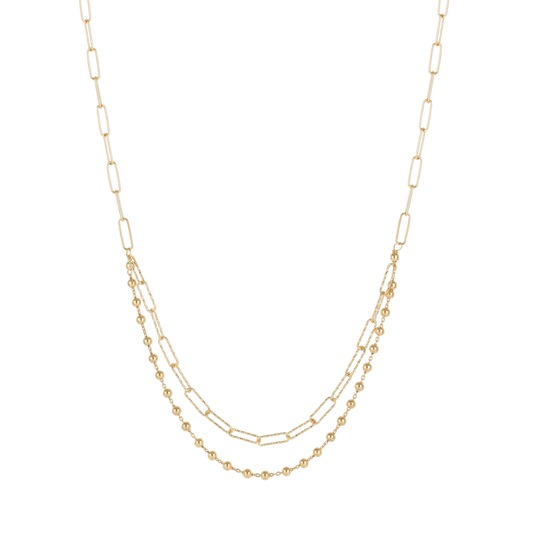 Sølvforgyldt collier F16190079 - Urma.dk