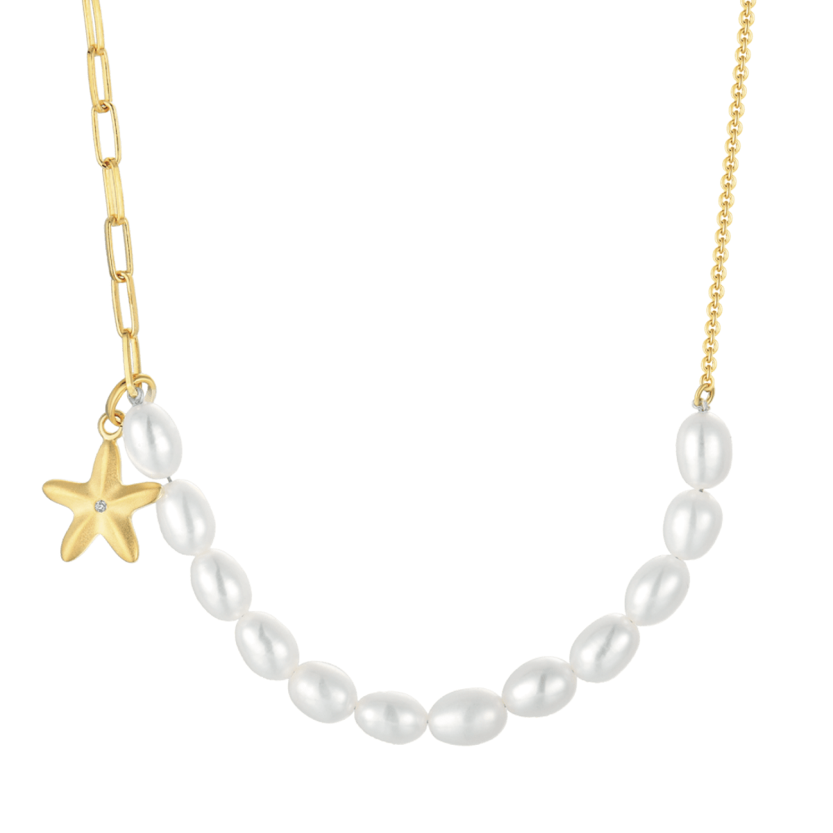 Sølvforgyldt collier F16323973 - Urma.dk