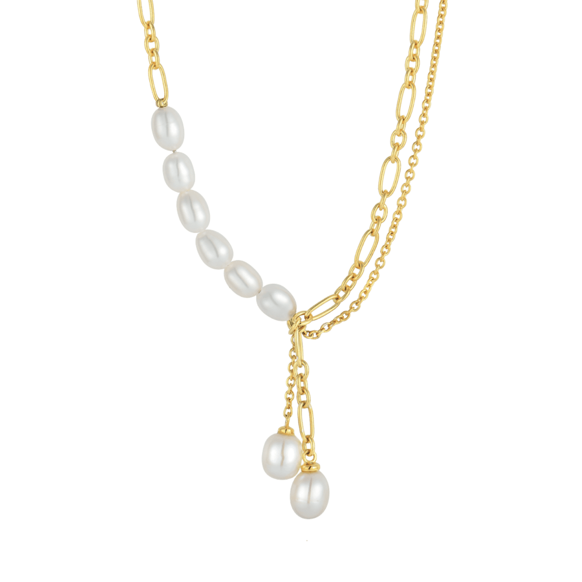 Sølvforgyldt collier F16323975 - Urma.dk