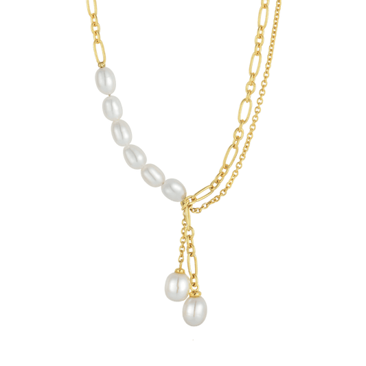 Sølvforgyldt collier F16323975 - Urma.dk