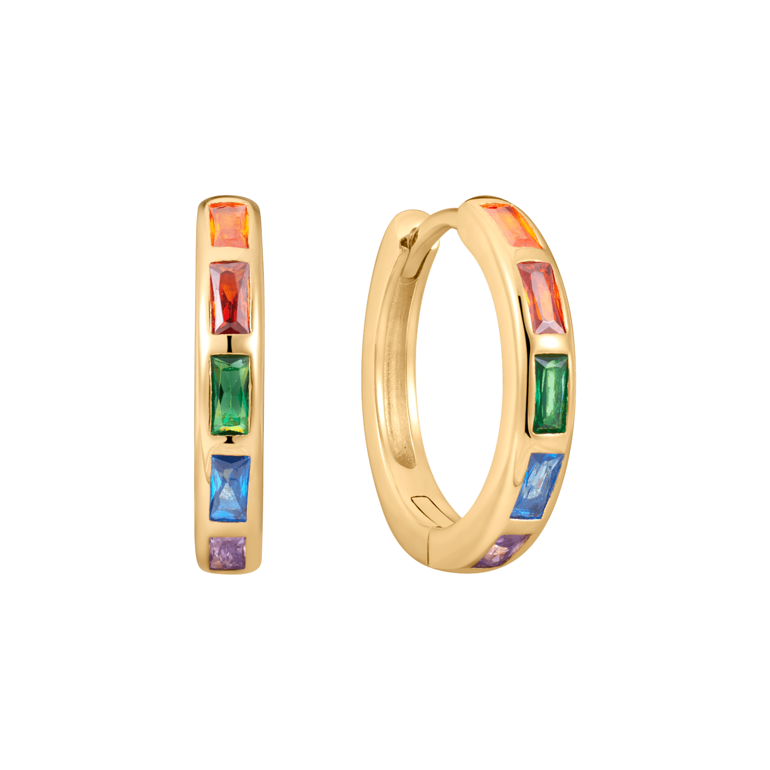 Sølvforgyldt creoler F10249311 - Urma.dk