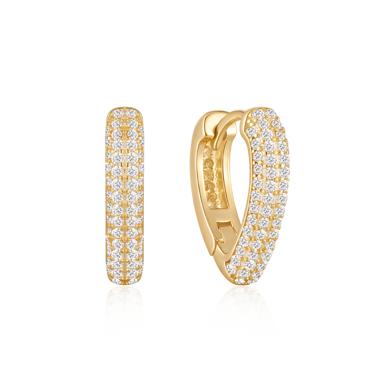 Sølvforgyldt creoler F10262526 - Urma.dk