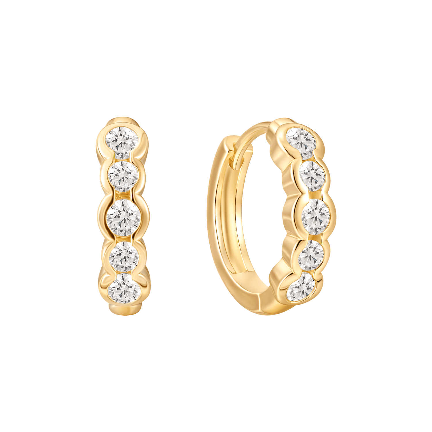 Sølvforgyldt creoler F10262530 - Urma.dk