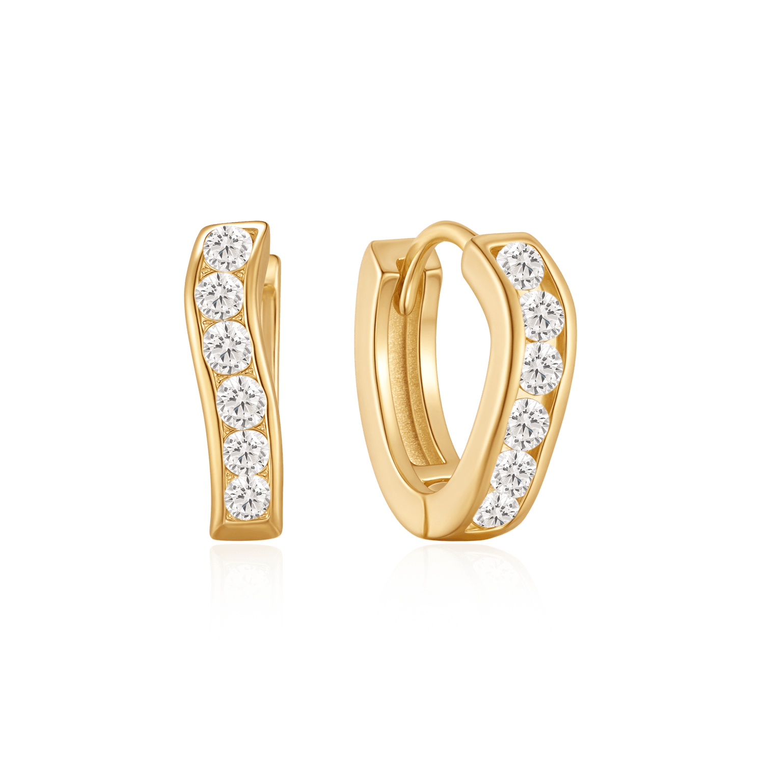 Sølvforgyldt creoler F10262531 - Urma.dk