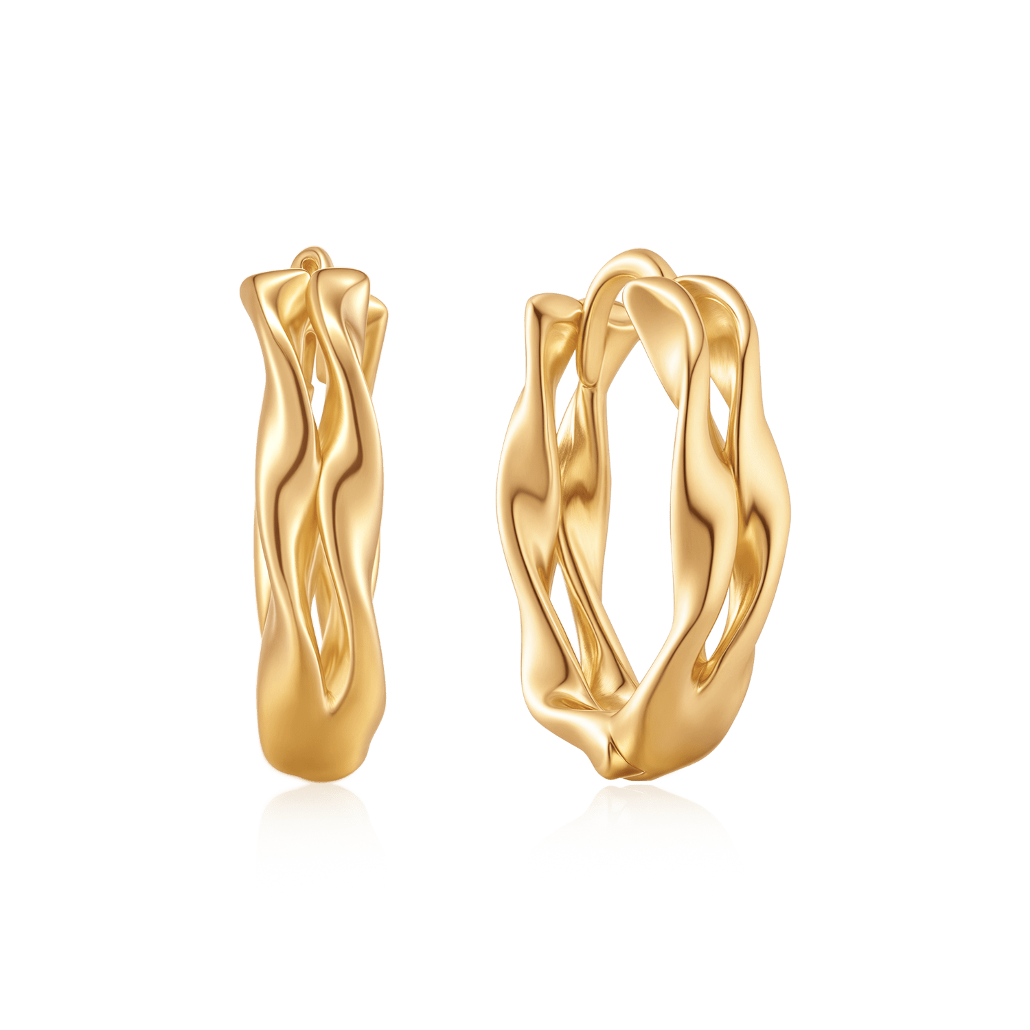 Sølvforgyldt creoler F10262532 - Urma.dk