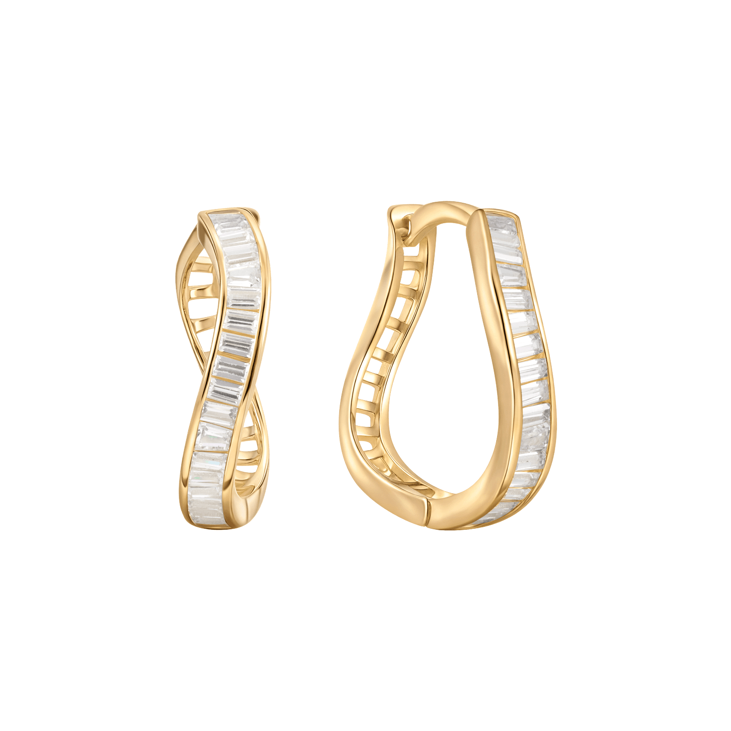 Sølvforgyldt creoler F10262538 - Urma.dk