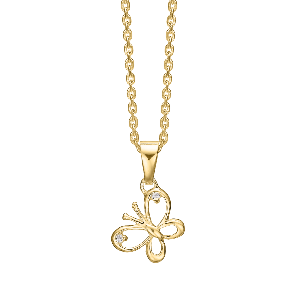 Sølvforgyldt halskæde F16239009 - Urma.dk