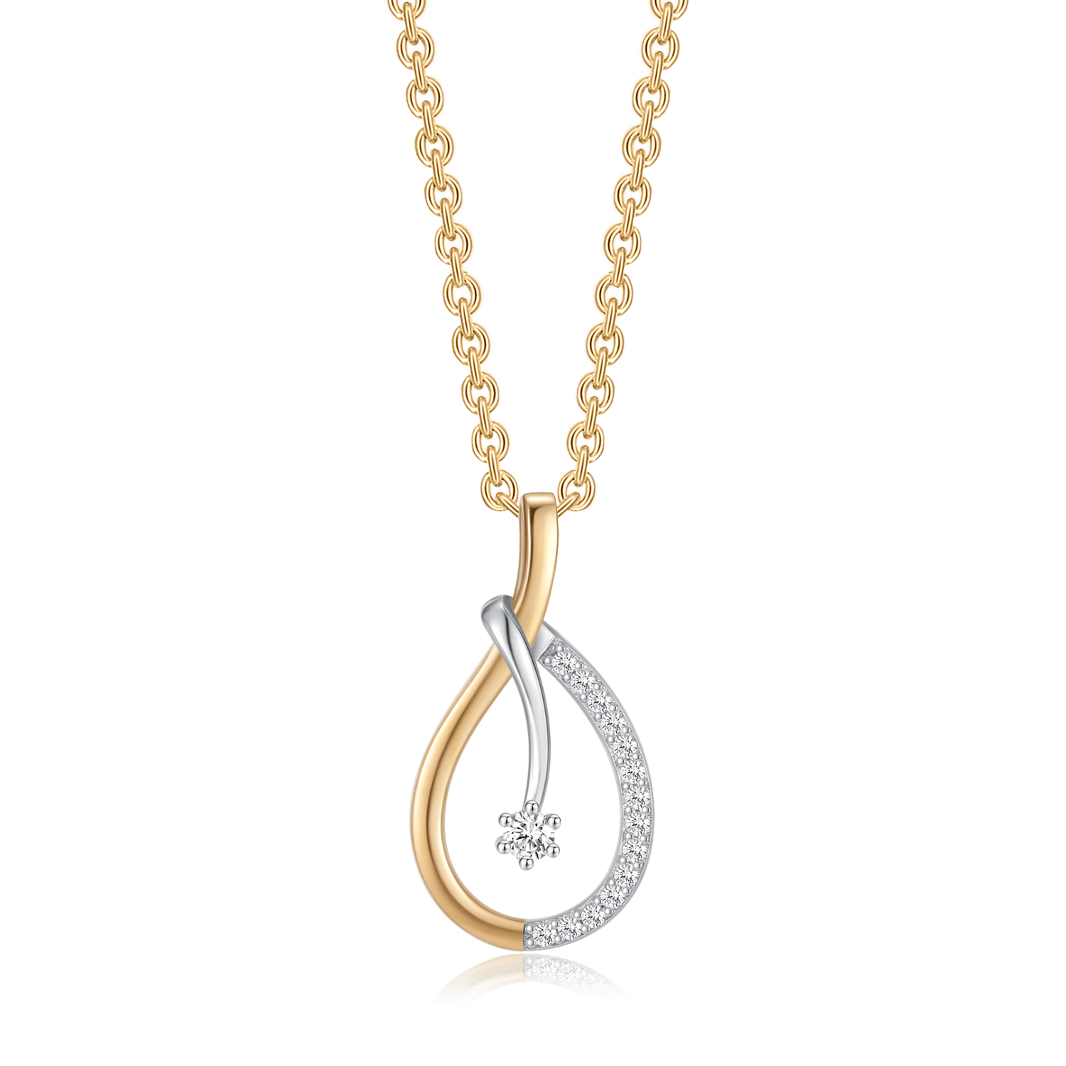 Sølvforgyldt halskæde F16249301 - Urma.dk