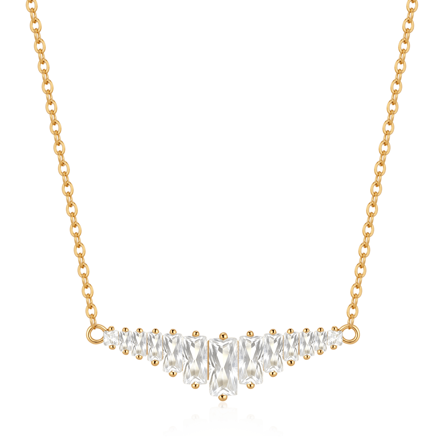 Sølvforgyldt halskæde F16249308 - Urma.dk