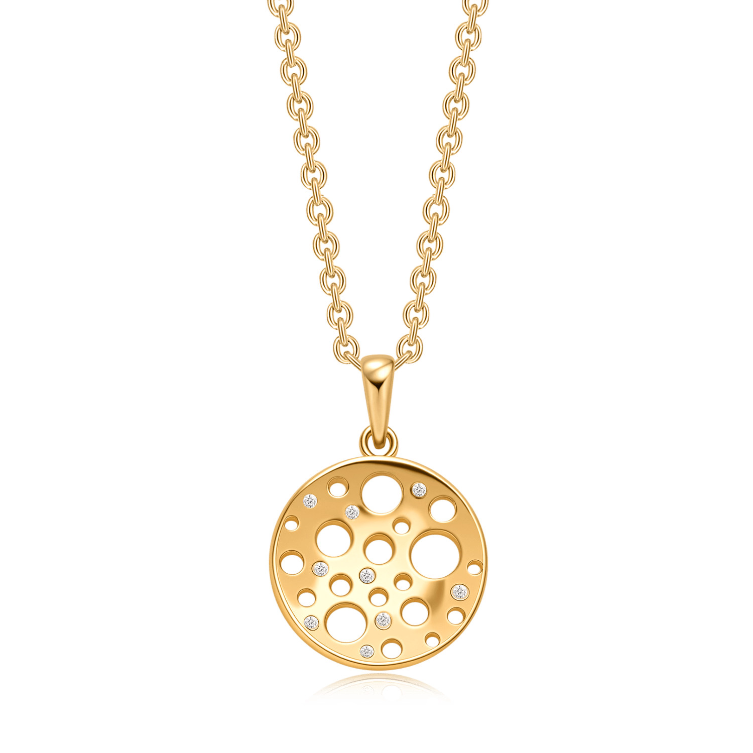 Sølvforgyldt halskæde F16249313 - Urma.dk