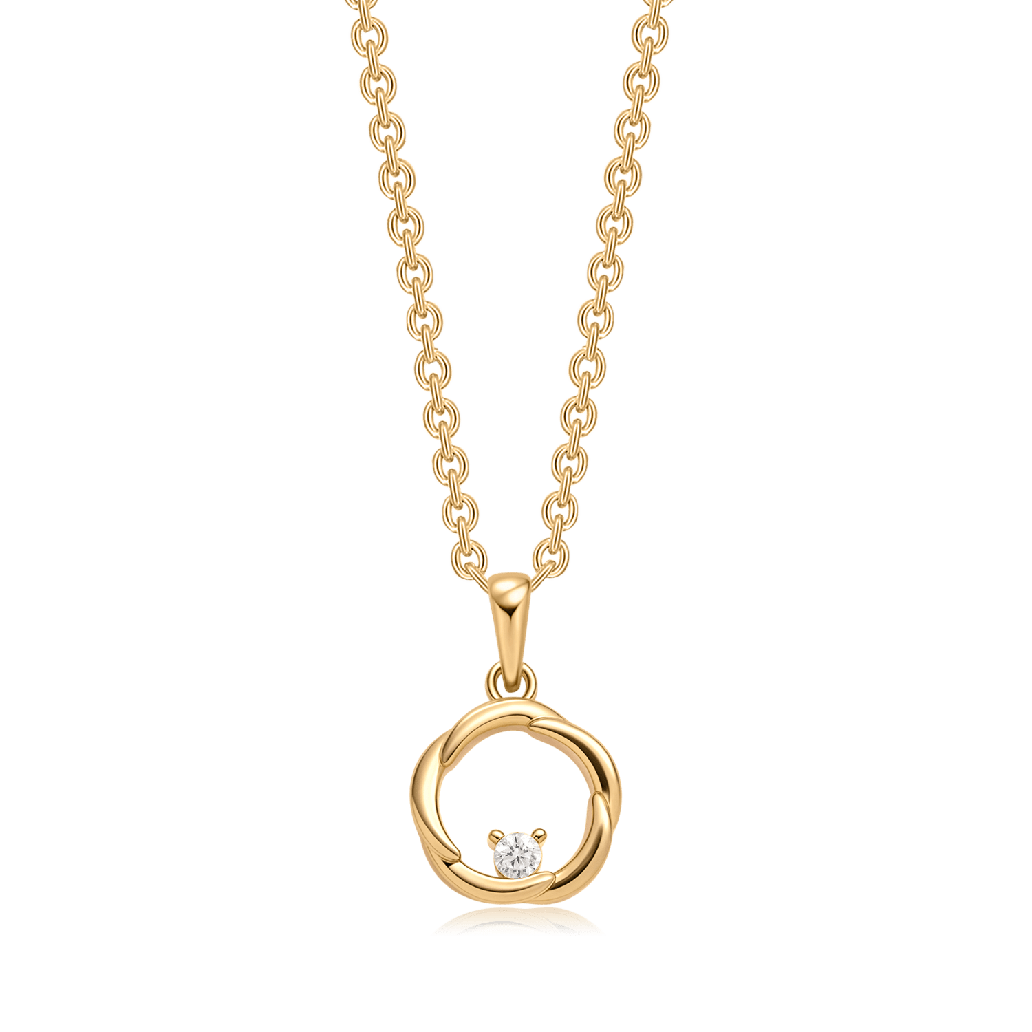 Sølvforgyldt halskæde F16249315 - Urma.dk