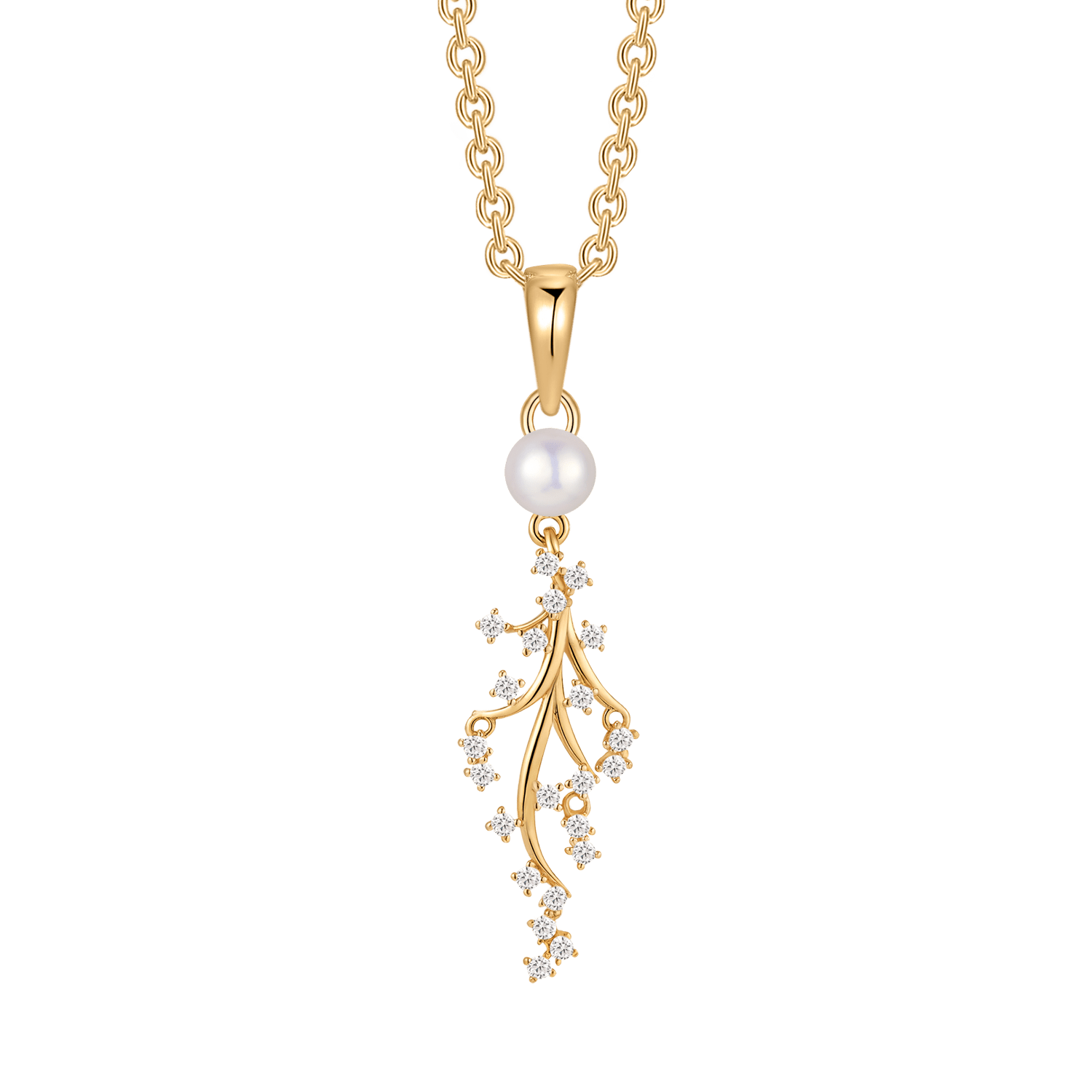 Sølvforgyldt halskæde F16249321 - Urma.dk