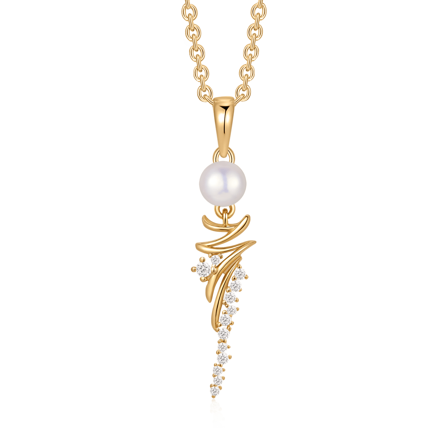 Sølvforgyldt halskæde F16249322 - Urma.dk