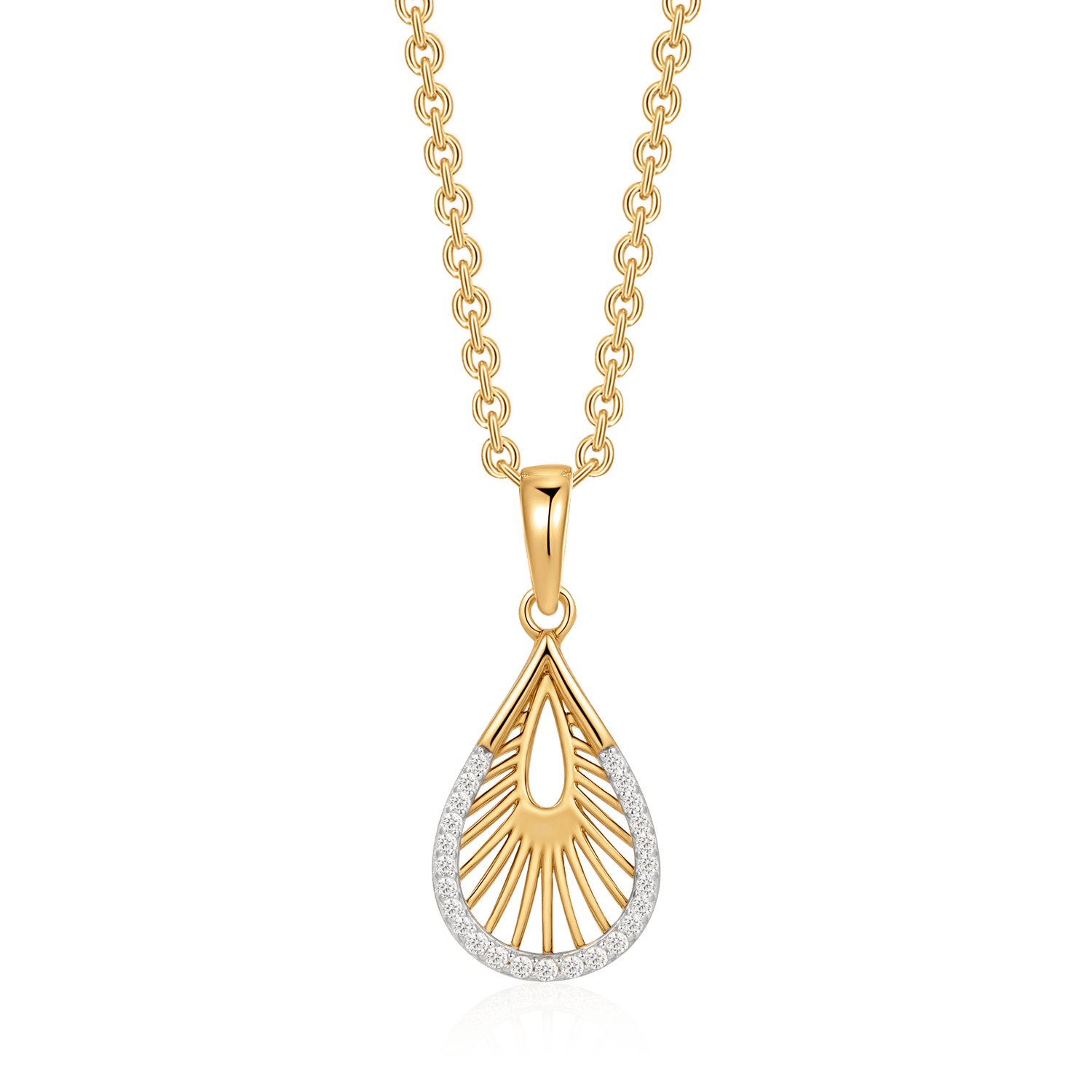 Sølvforgyldt halskæde F16249323 - Urma.dk