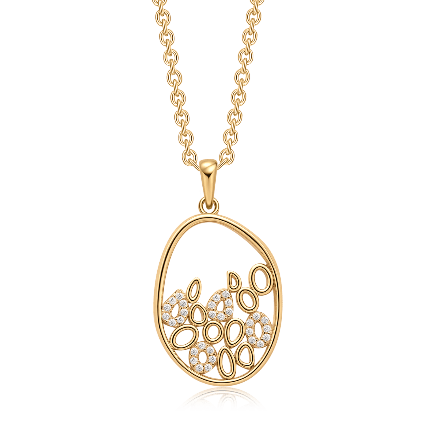 Sølvforgyldt halskæde F16249324 - Urma.dk