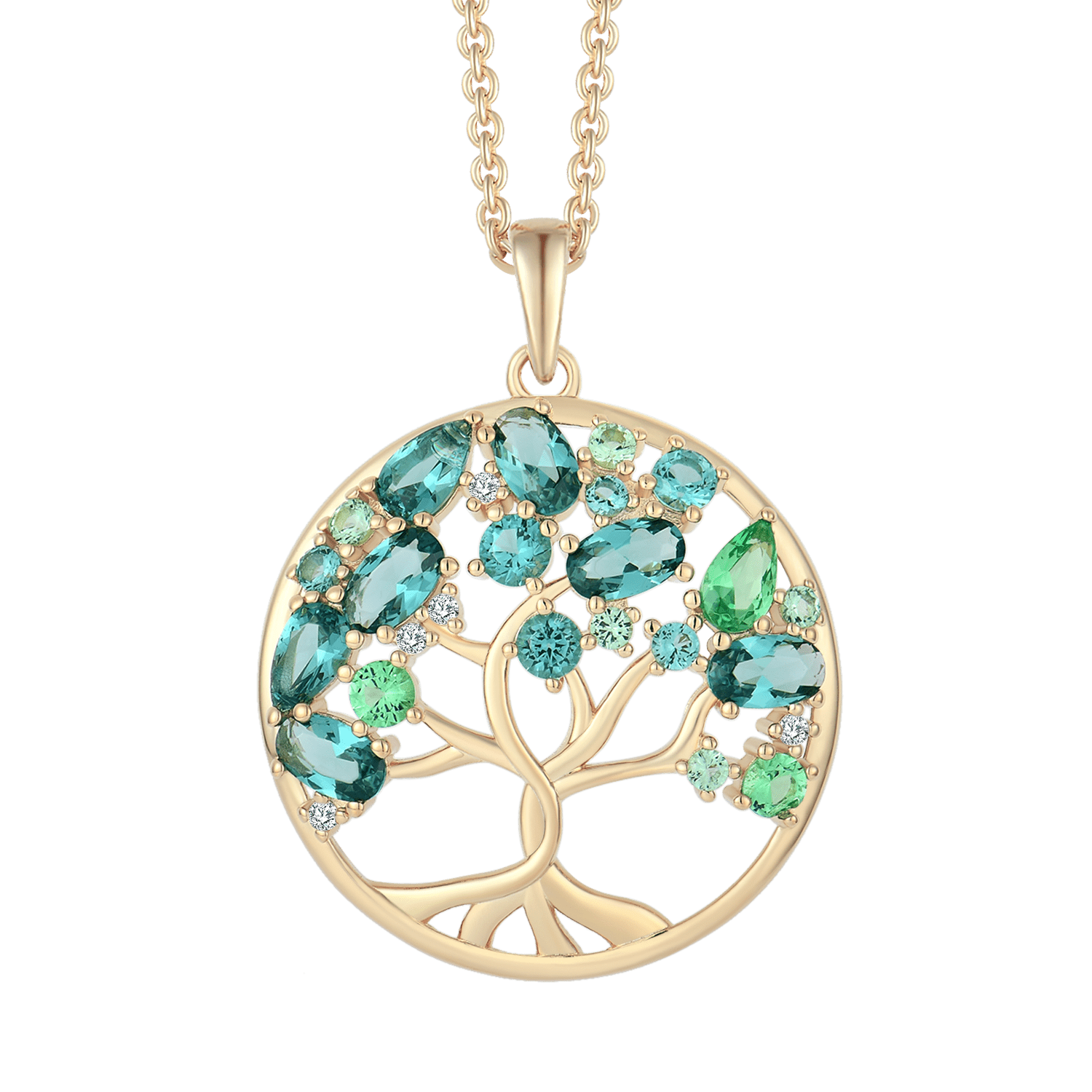 Sølvforgyldt halskæde F16249834 - Urma.dk