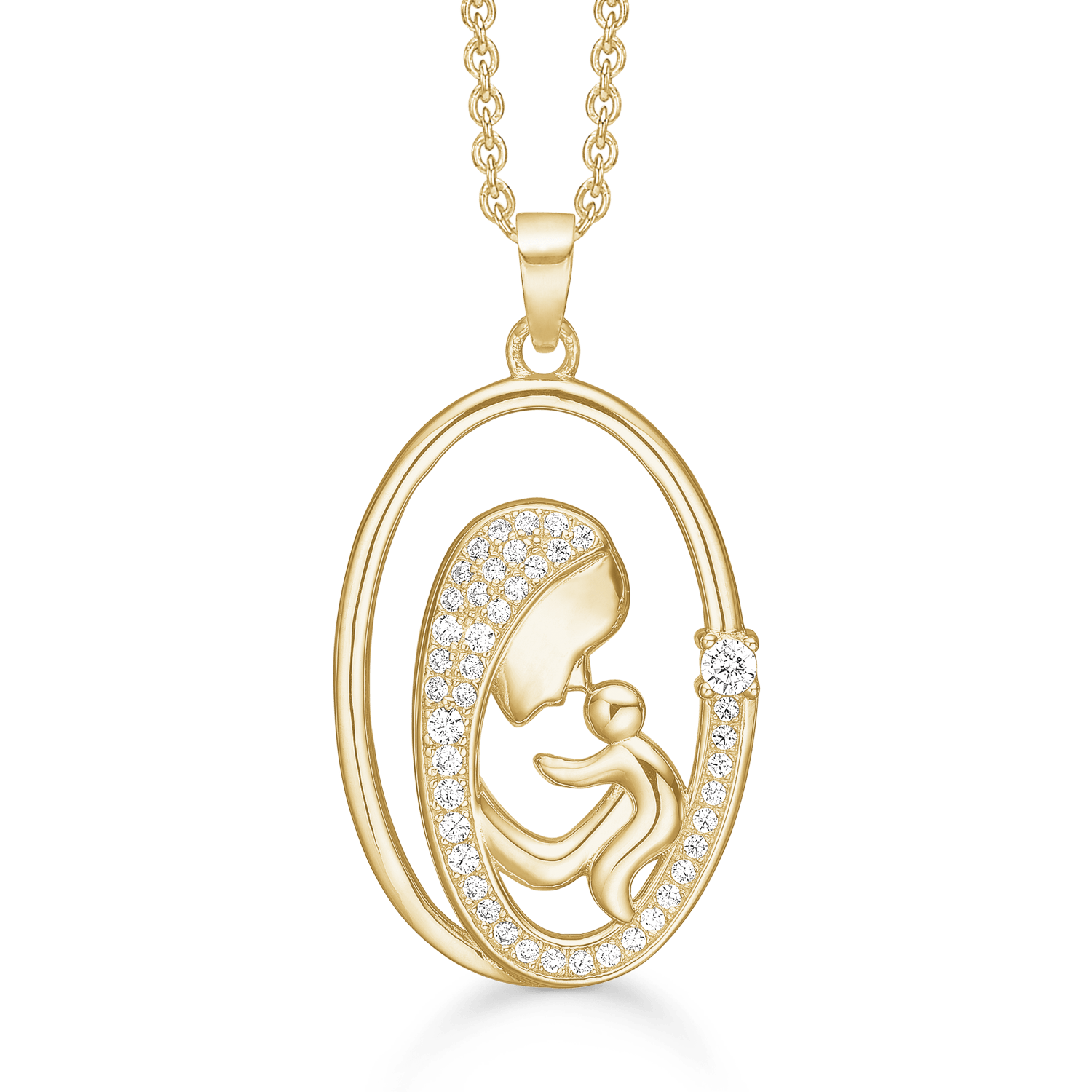 Sølvforgyldt halskæde F16249948 - Urma.dk