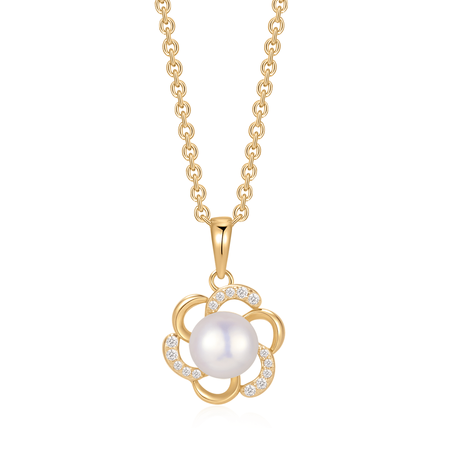 Sølvforgyldt halskæde F16262006 - Urma.dk