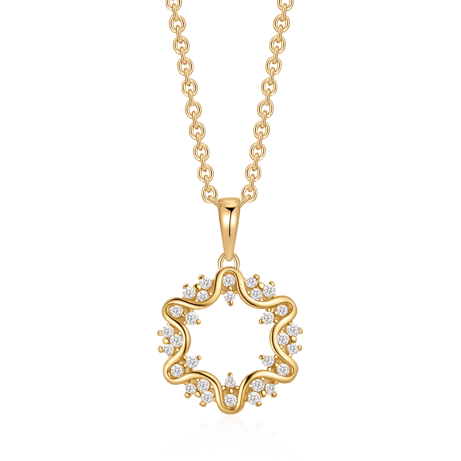 Sølvforgyldt halskæde F16262008 - Urma.dk