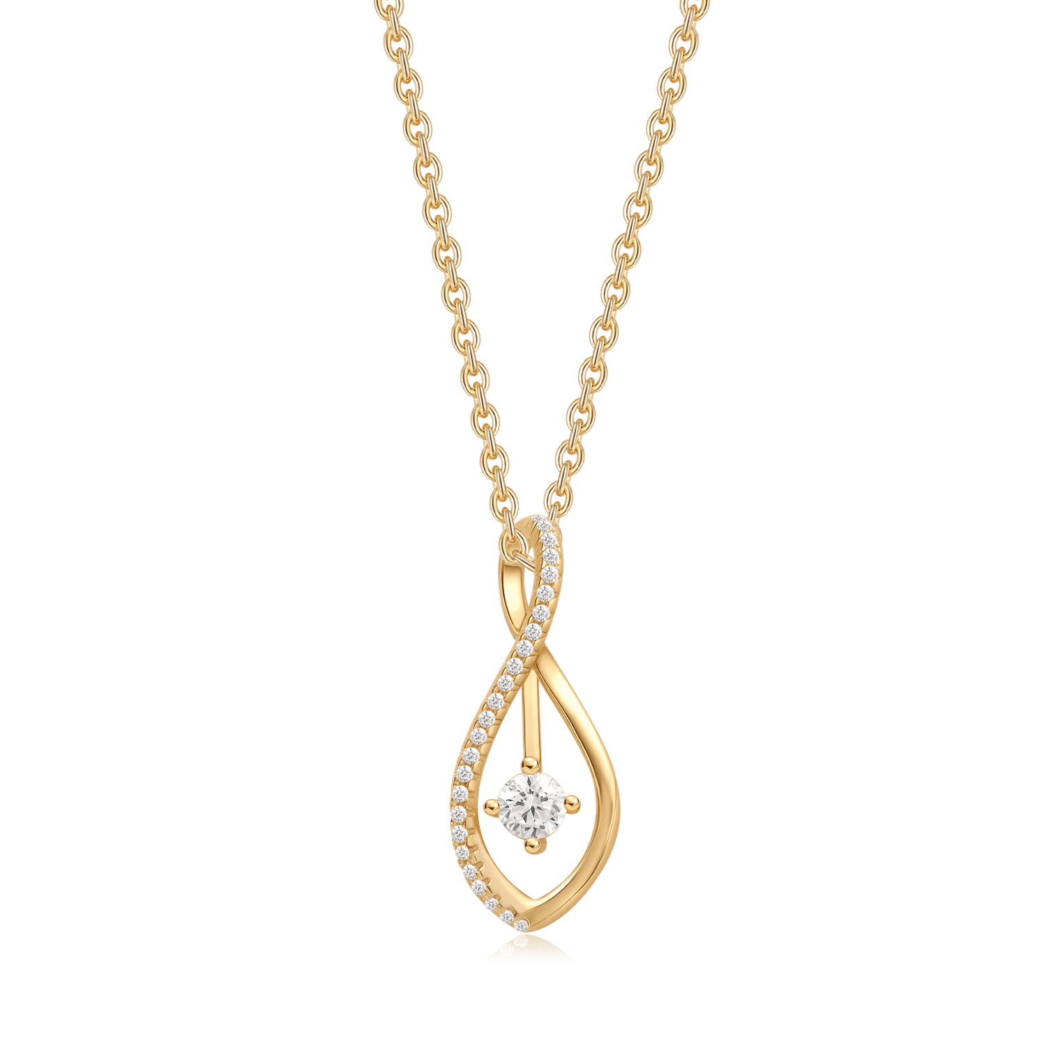 Sølvforgyldt halskæde F16262010 - Urma.dk