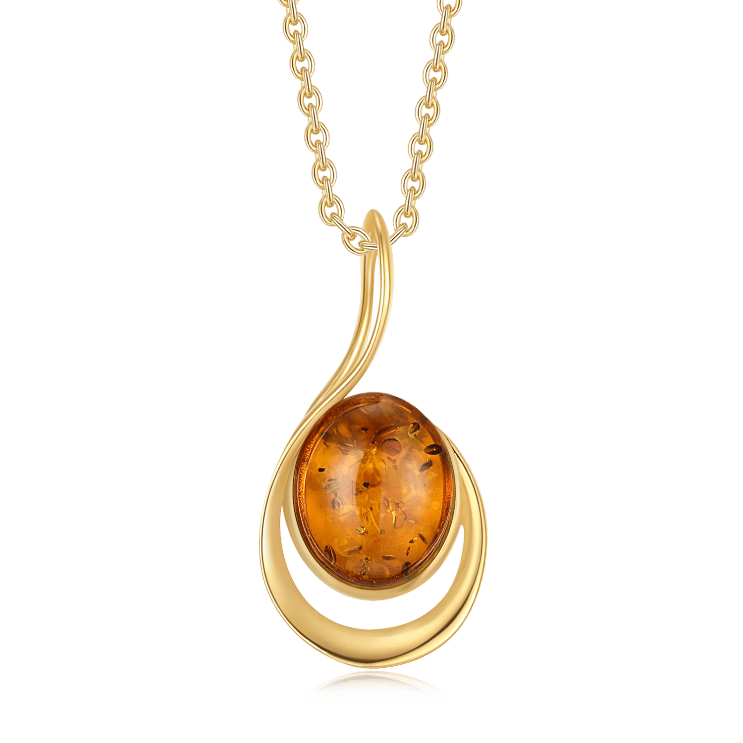 Sølvforgyldt halskæde F26165154 - Urma.dk