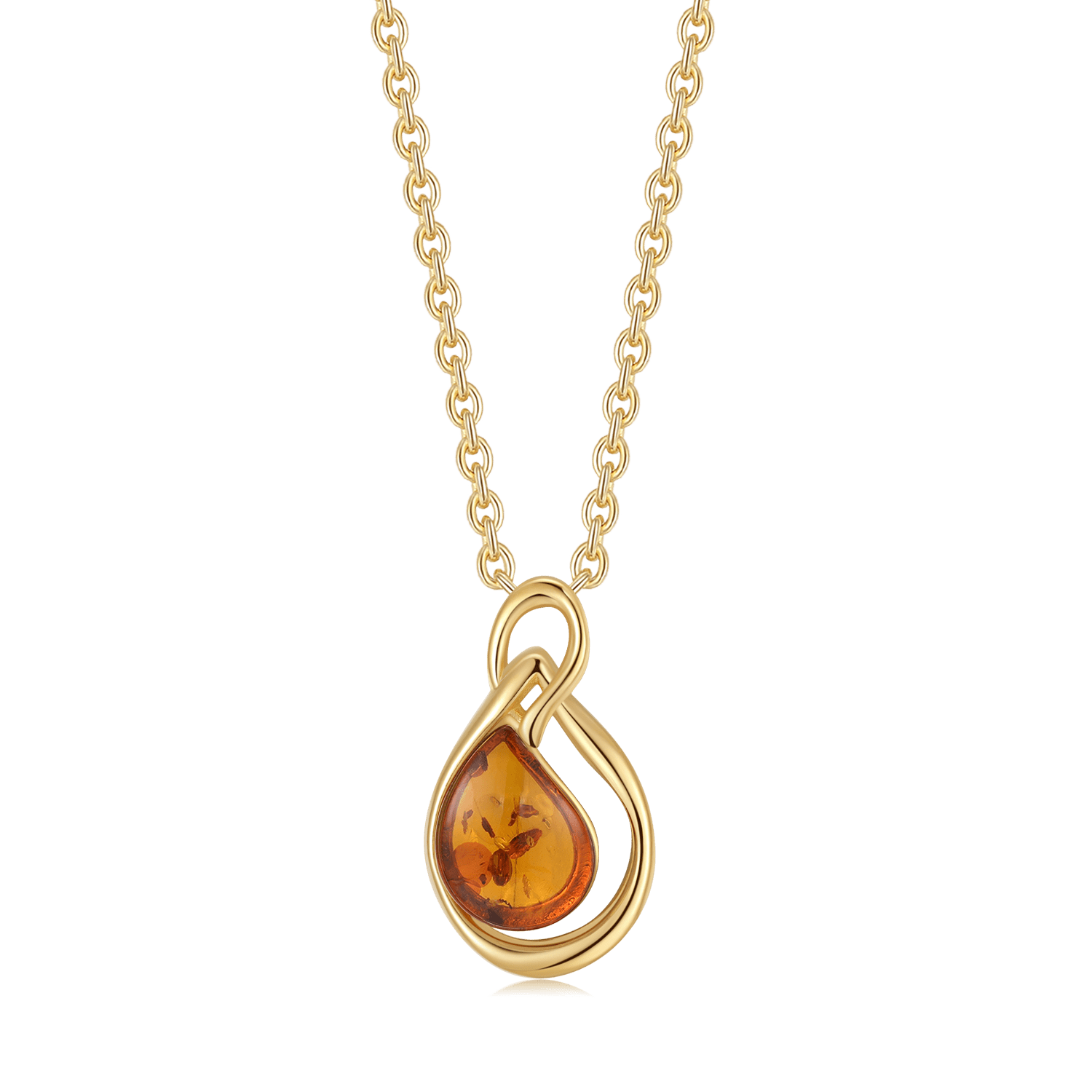 Sølvforgyldt halskæde F26165157 - Urma.dk