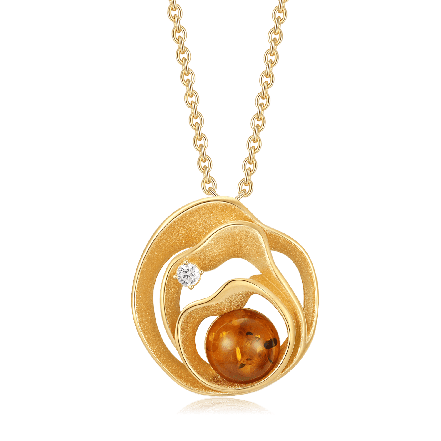 Sølvforgyldt halskæde F26165160 - Urma.dk