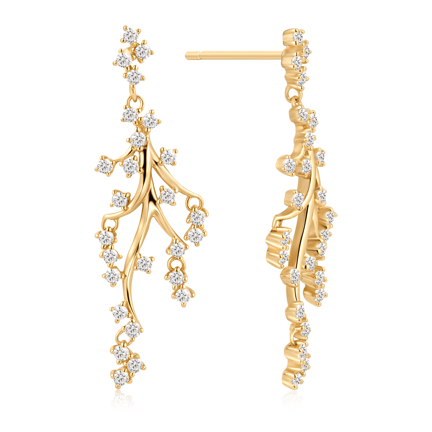 Sølvforgyldt ørehænger F13249309 - Urma.dk