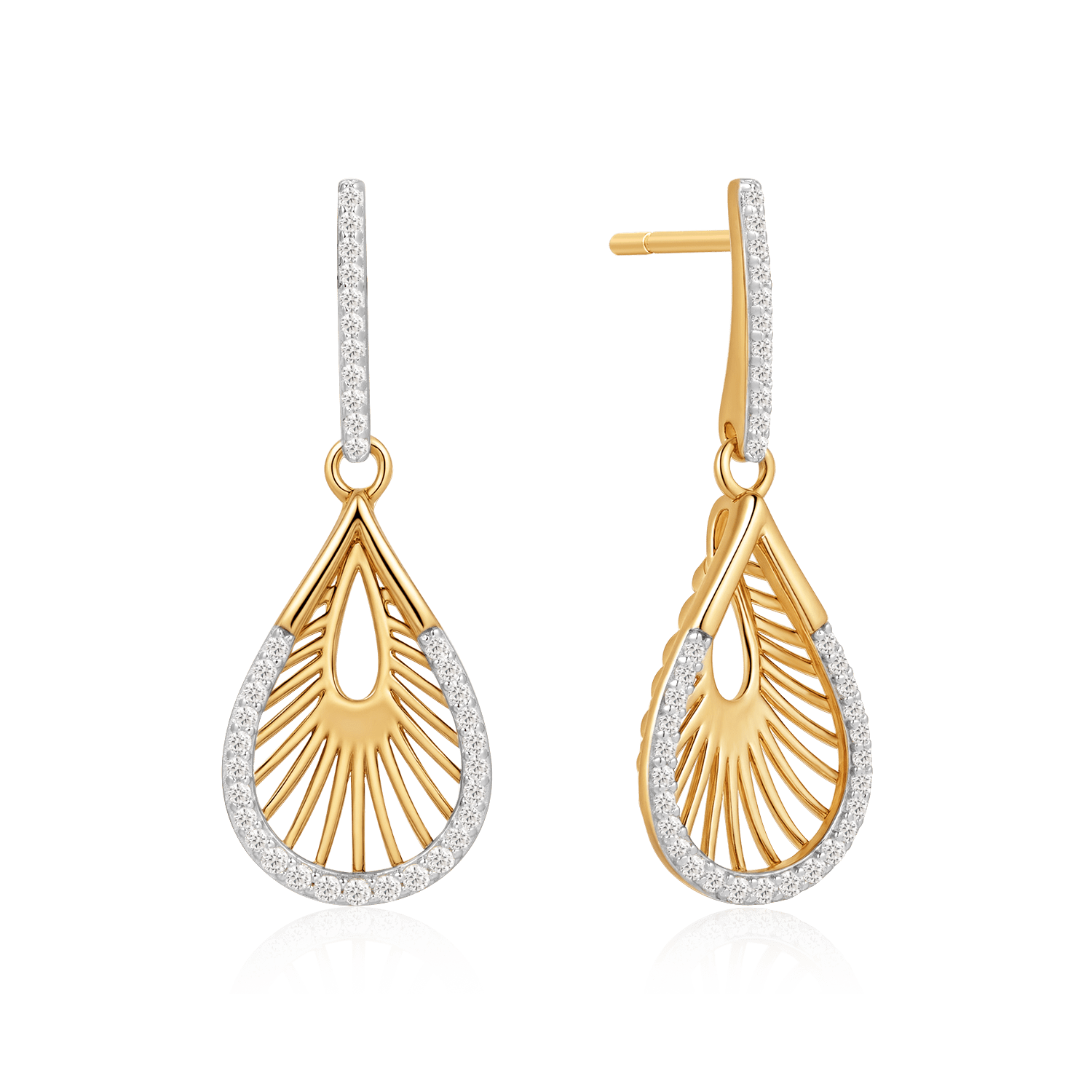 Sølvforgyldt ørehænger F13249323 - Urma.dk