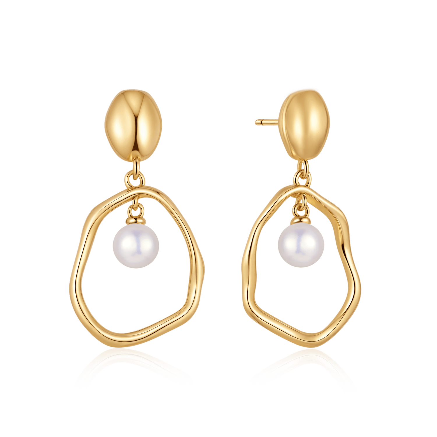 Sølvforgyldt ørehænger F13249769 - Urma.dk