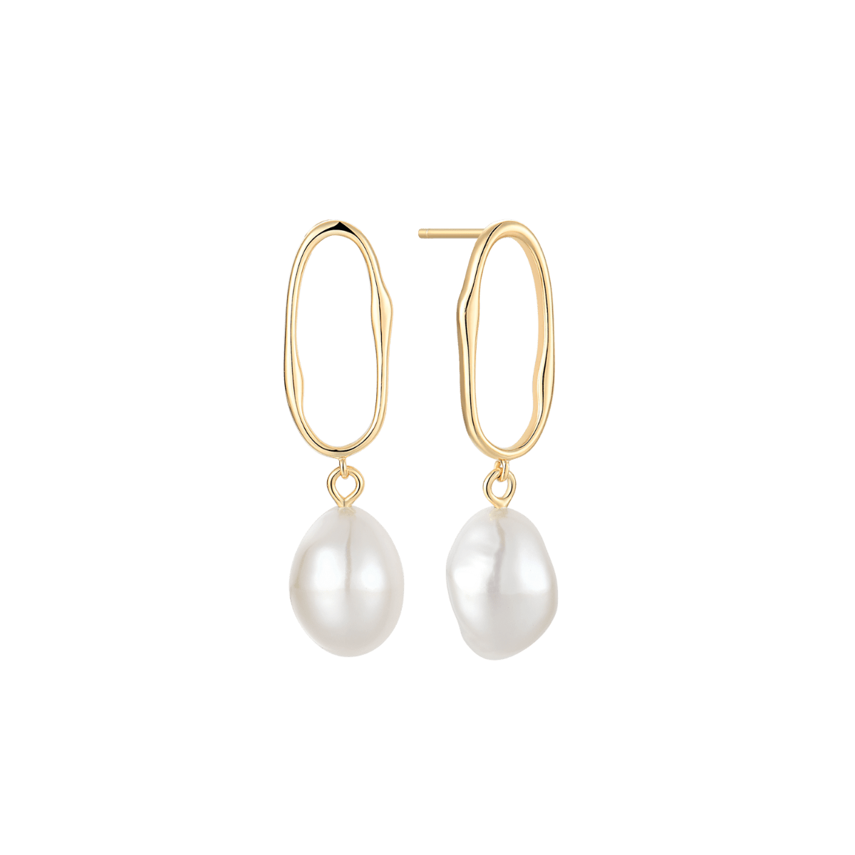 Sølvforgyldt ørehænger F13249903 - Urma.dk