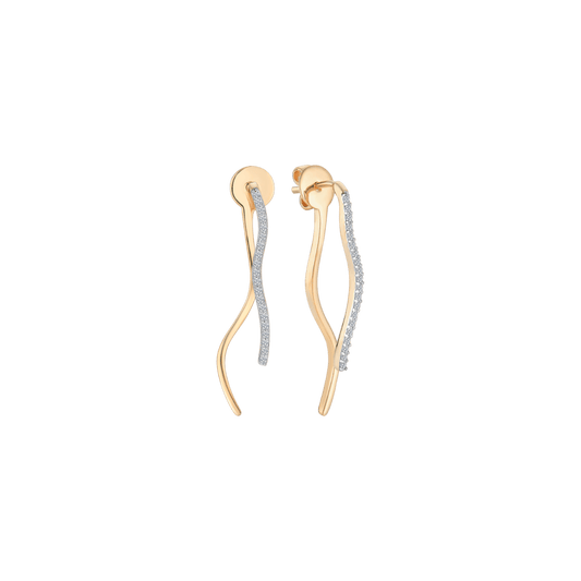 Sølvforgyldt ørehænger F13323994 - Urma.dk