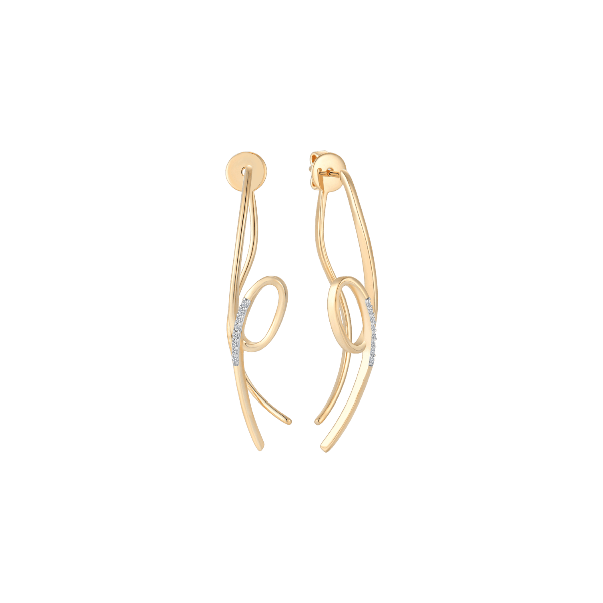 Sølvforgyldt ørehænger F13323998 - Urma.dk