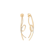 Sølvforgyldt ørehænger F13323998 - Urma.dk