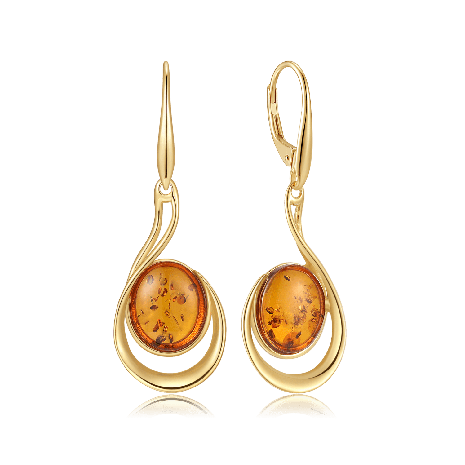 Sølvforgyldt ørehænger F23165154 - Urma.dk