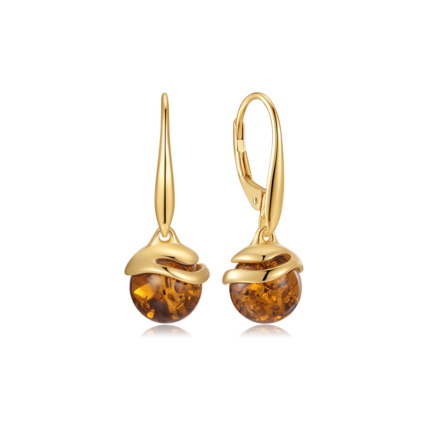 Sølvforgyldt ørehænger F23165155 - Urma.dk