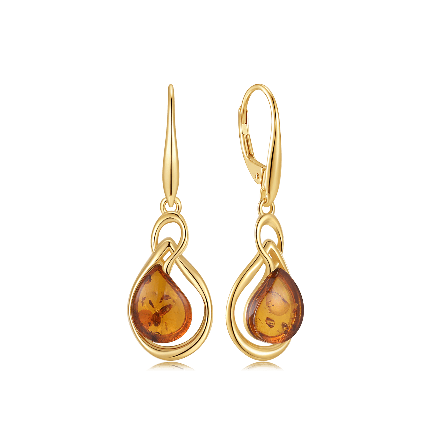 Sølvforgyldt ørehænger F23165157 - Urma.dk