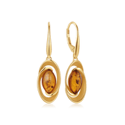 Sølvforgyldt ørehænger F23165159 - Urma.dk