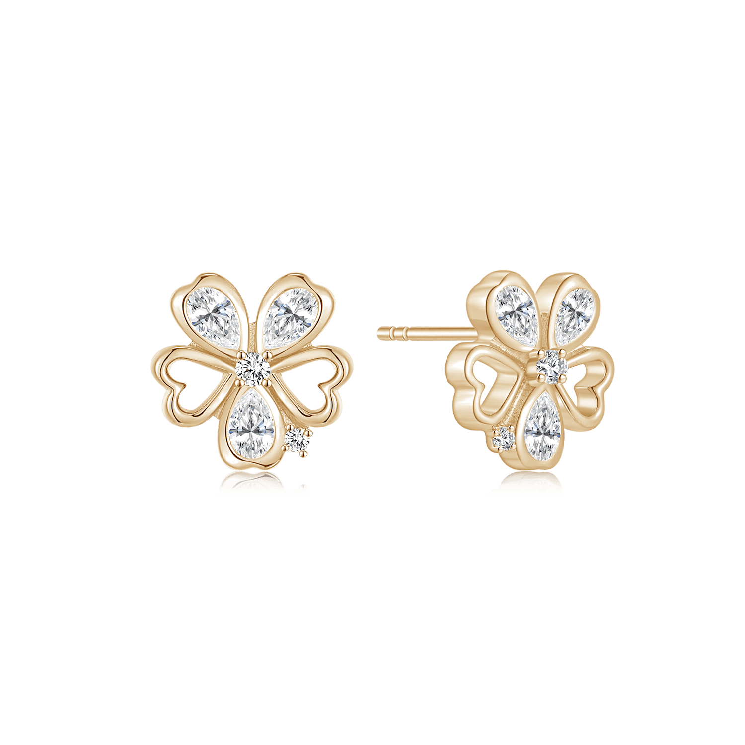 Sølvforgyldt ørestikker F10239189 - Urma.dk