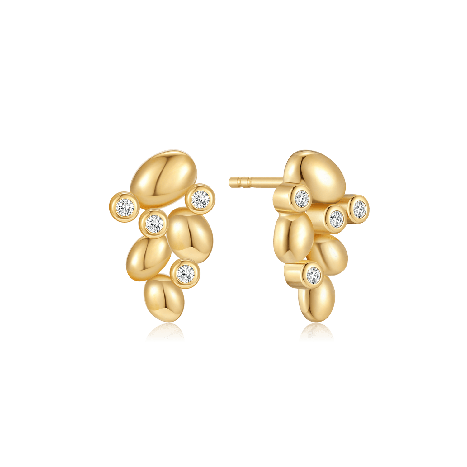 Sølvforgyldt ørestikker F10239195 - Urma.dk