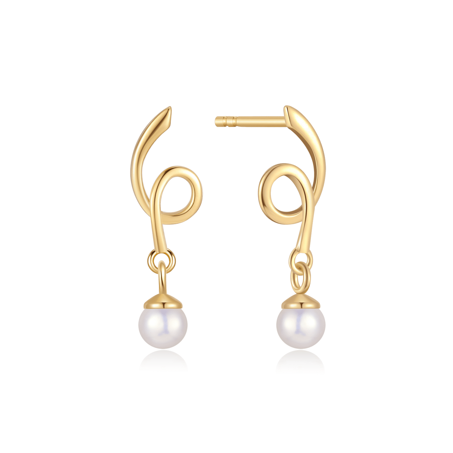 Sølvforgyldt ørestikker F10239198 - Urma.dk