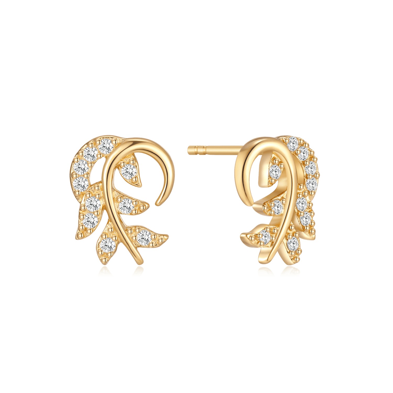 Sølvforgyldt ørestikker F10239209 - Urma.dk